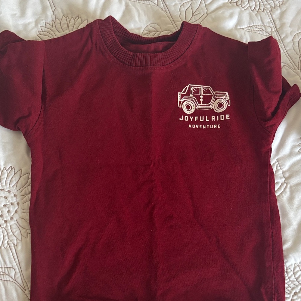 H&M Kids Maroon Adventure T-Shirt